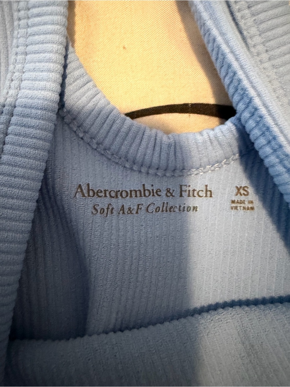 Abercrombie Light Blue Ribbed Bodysuit - Picture 4 of 4